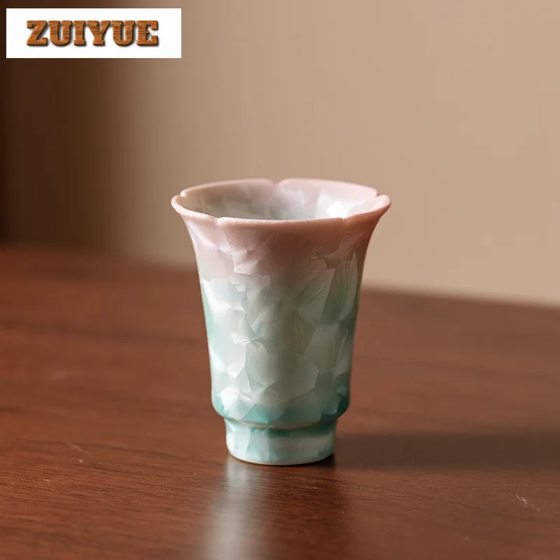 

2 шт./лот, хрустальная глазурь, голубой розовый чайная чашка, античная чайная чаша, образец чайной чашки, чашка для дегустации чая, чашка для запаха, чашки Master, чайный набор, 45 мл