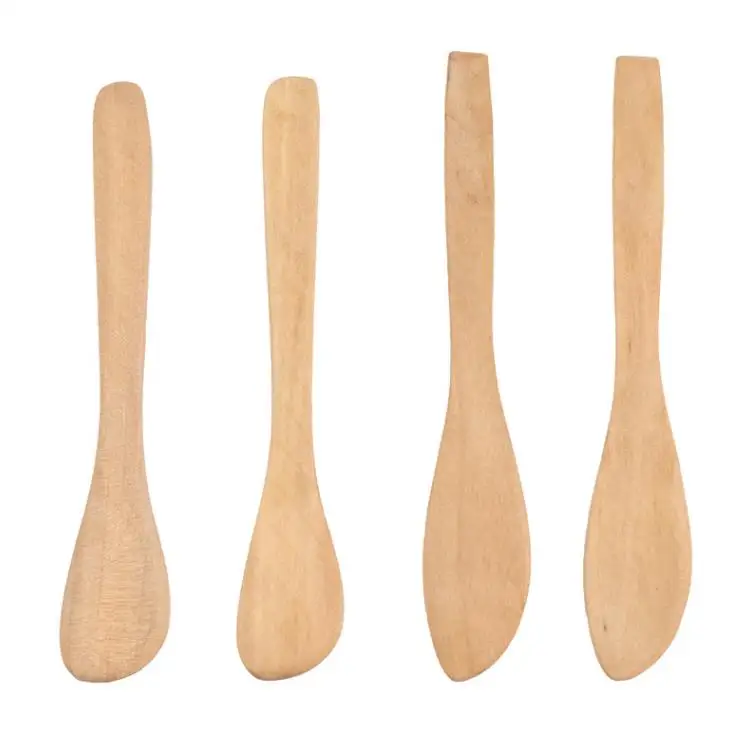 Wholesale Wooden Butter Knife Dumpling Cream Knives Dessert Cheese Jam Spreader Tools Wood Cutlery for Kitchen  SN4560