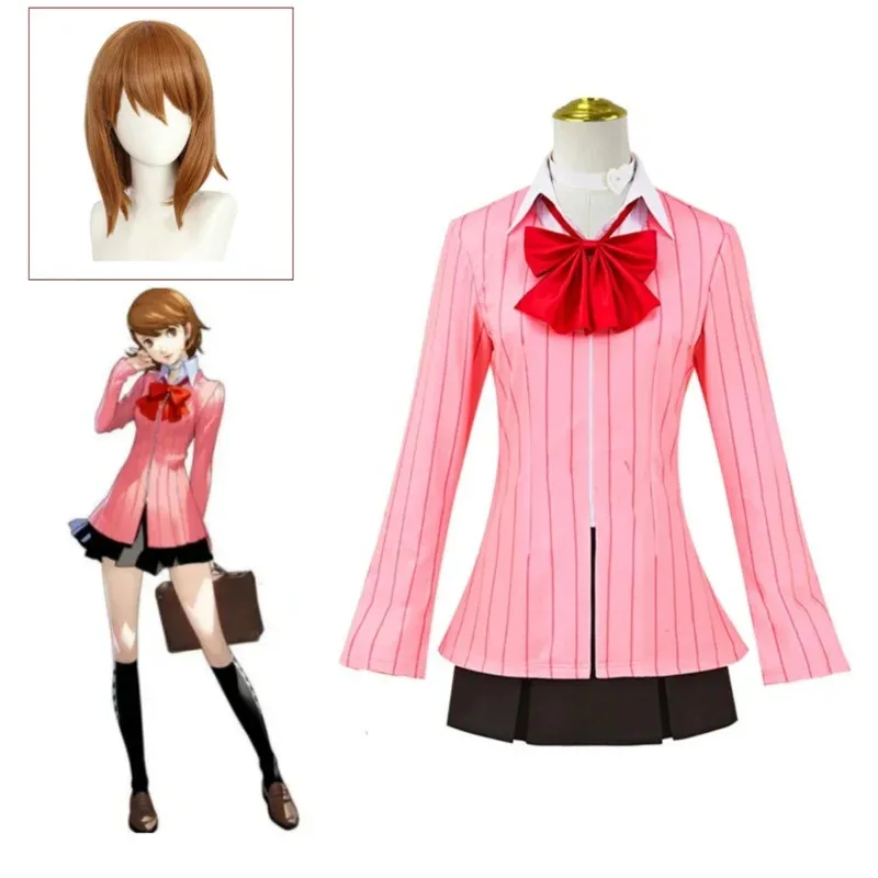 

Persona 3 reload P3R yuktakeba cosplay costume wig pink outfits fantasy skirt Halloween Carnival role play suit for girls