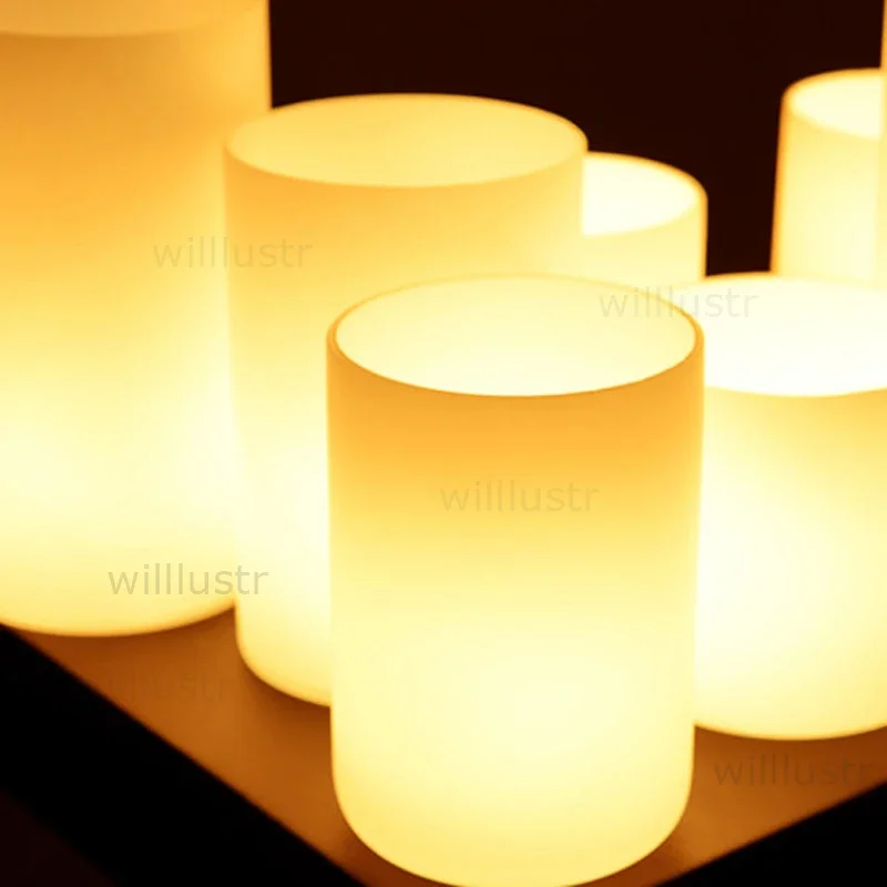 Replica Kevin Reilly Hemel Math Ring Pendant Lamp LED White Glass Suspension Ceiling Chandelier Candle Hanging Light