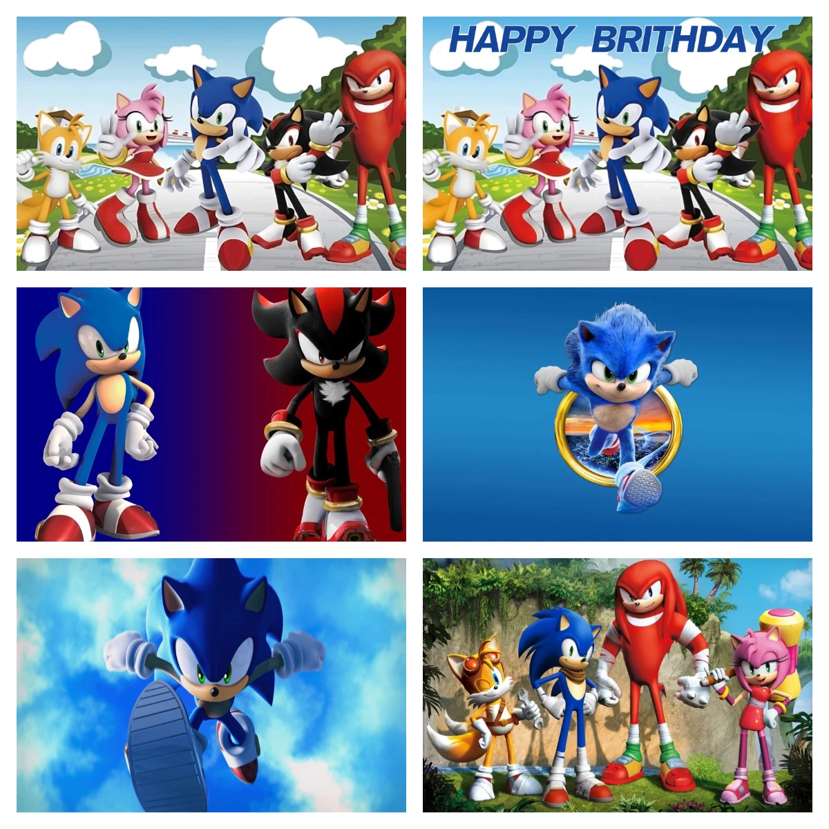 Sonic The Hedgehog Rosy The Rascal Photo Backdrop Background Photography Baby Shower Birthday Party Supplies Props Banner Decor