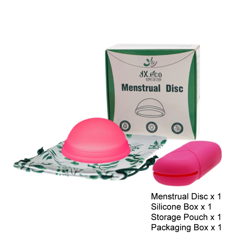 Soft Menstrual Disc Reusable and Extra-Thin Copa Portable Sterilizing Menstruelle Period Bowl with Silicone Case for Feminine