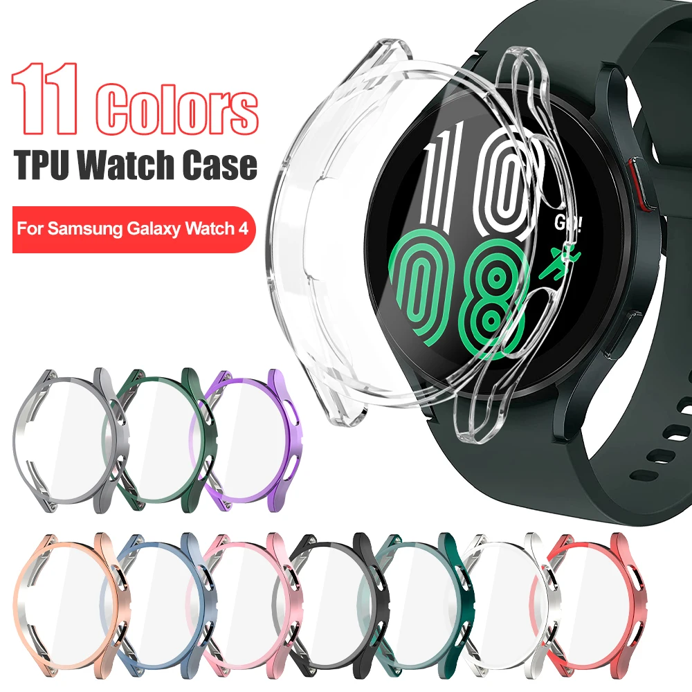 Soft TPU Case For Samsung Galaxy Watch 4 5 6 40mm 44mm Screen Protection Full Accessories Samsung Galaxy Watch 6 405 4 Cover