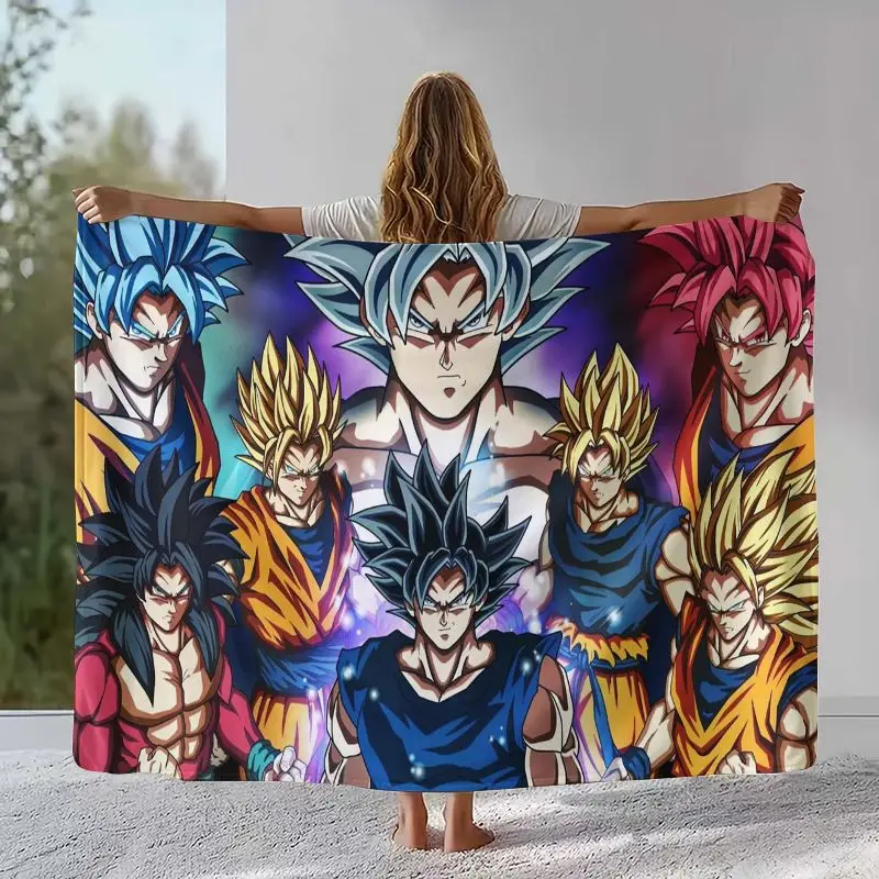 Goku D-Dragon Ball Anime Super Saiyan Flannel Throw Blanket,Cozy Warm Blanket for Bed,Sofa,Living Room,Picnic,Home Decor,Gift