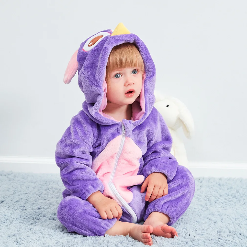 B-Ostern Kaninchen Winter Baby Stram pler Kleidung Kostüm Flanell Kapuze Bodys Pyjamas Tiere Overall Overall für Mädchen Junge