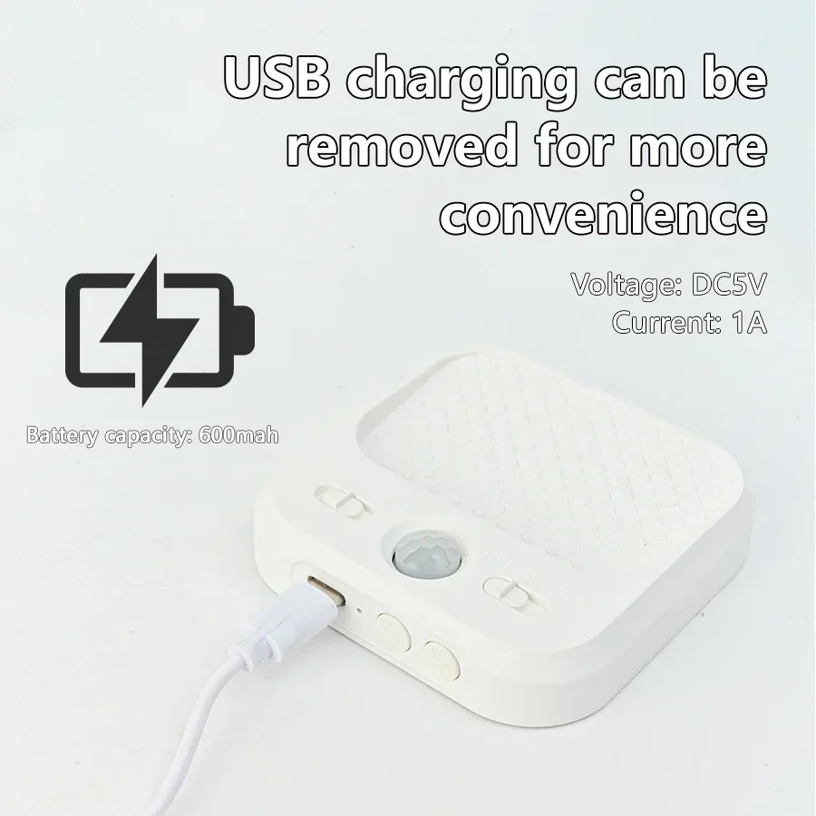 LED Motion Sensor Night Light 3 Colors Dimmable Magnetic Wall Lamp USB Rechargeable Wireless Induction Light for Bedroom Kitchen