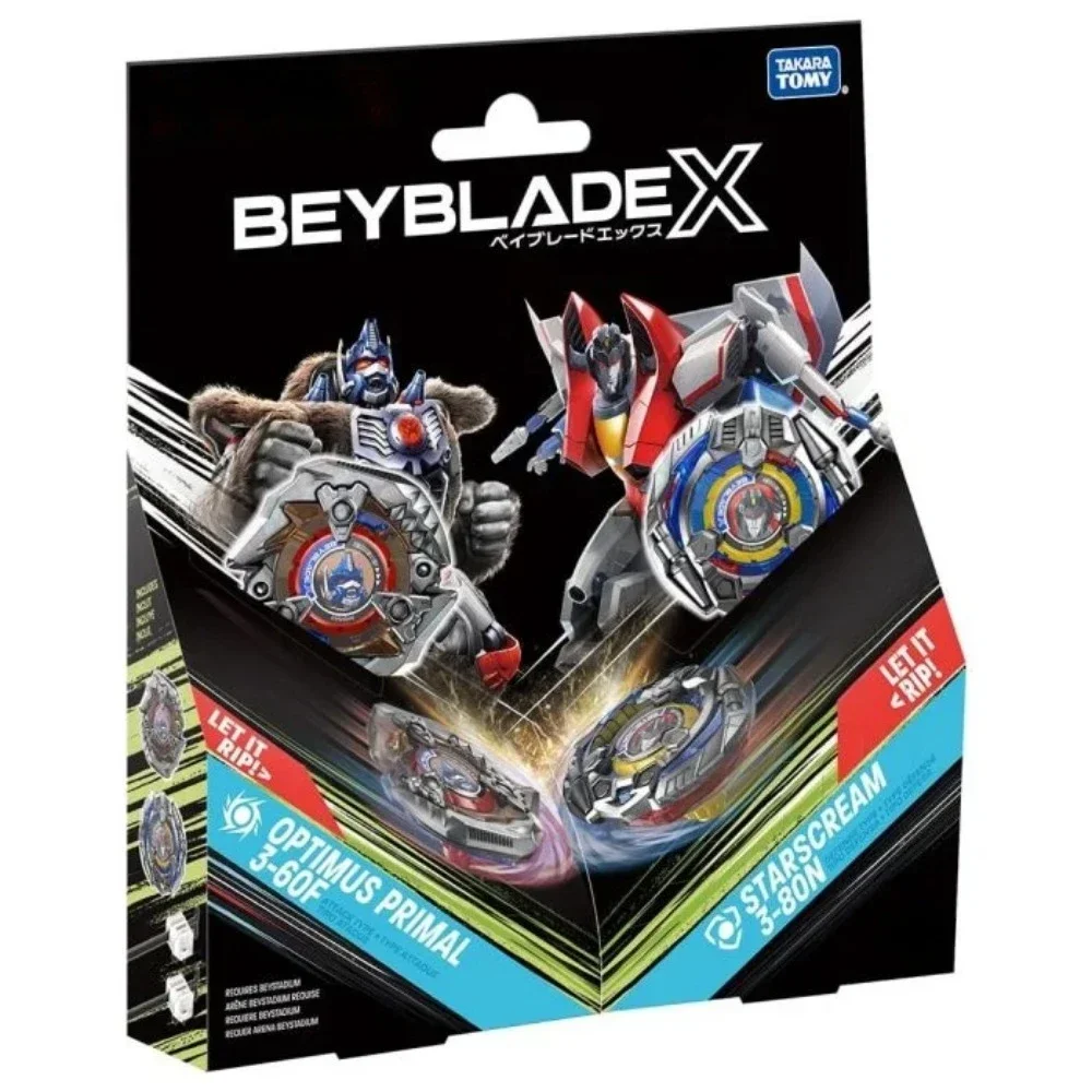 TAKARA TOMY BEY X BXG 37 Asli, Kolaborasi Transformers Optimus Primal 3-60F Vs Starscream 3-80N BXG-37 BLADE