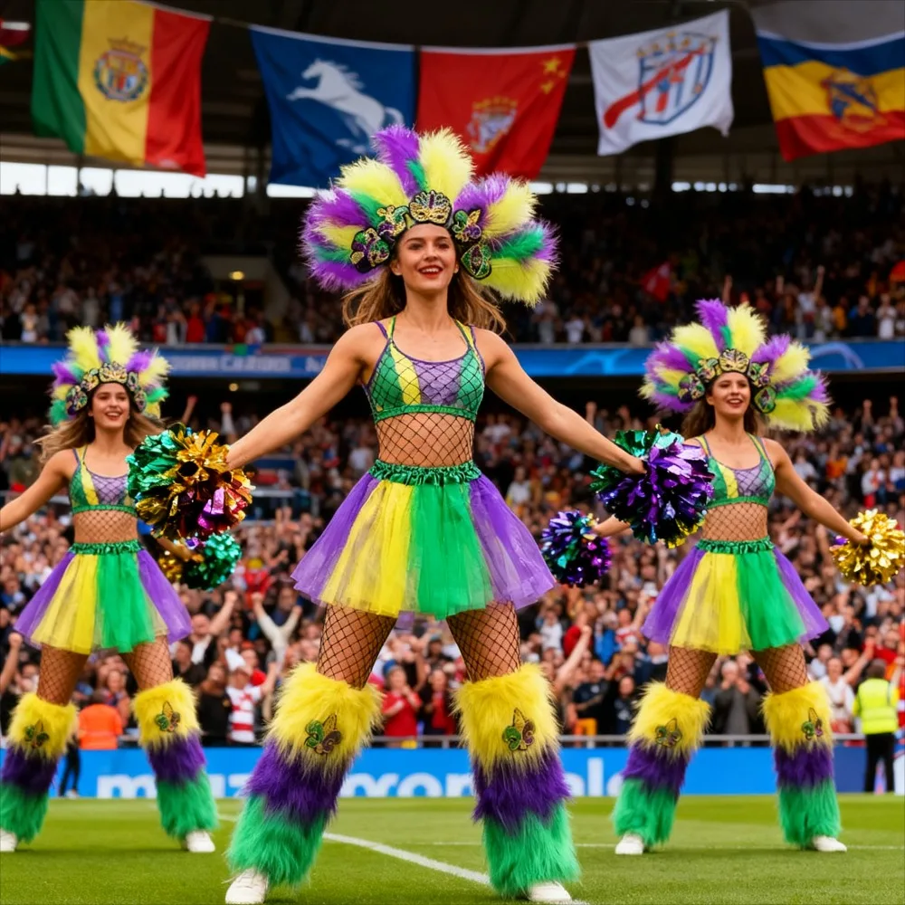 

Блестящий фиолетово-зеленый золотой карнавальный костюм для Хэллоуина, вечеринок и выступлений в баре