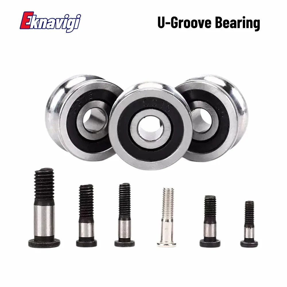 4PCS SG15 5X17X8MM U-shaped Precision Double Volleyball Bearing Belt Screws With Grooves