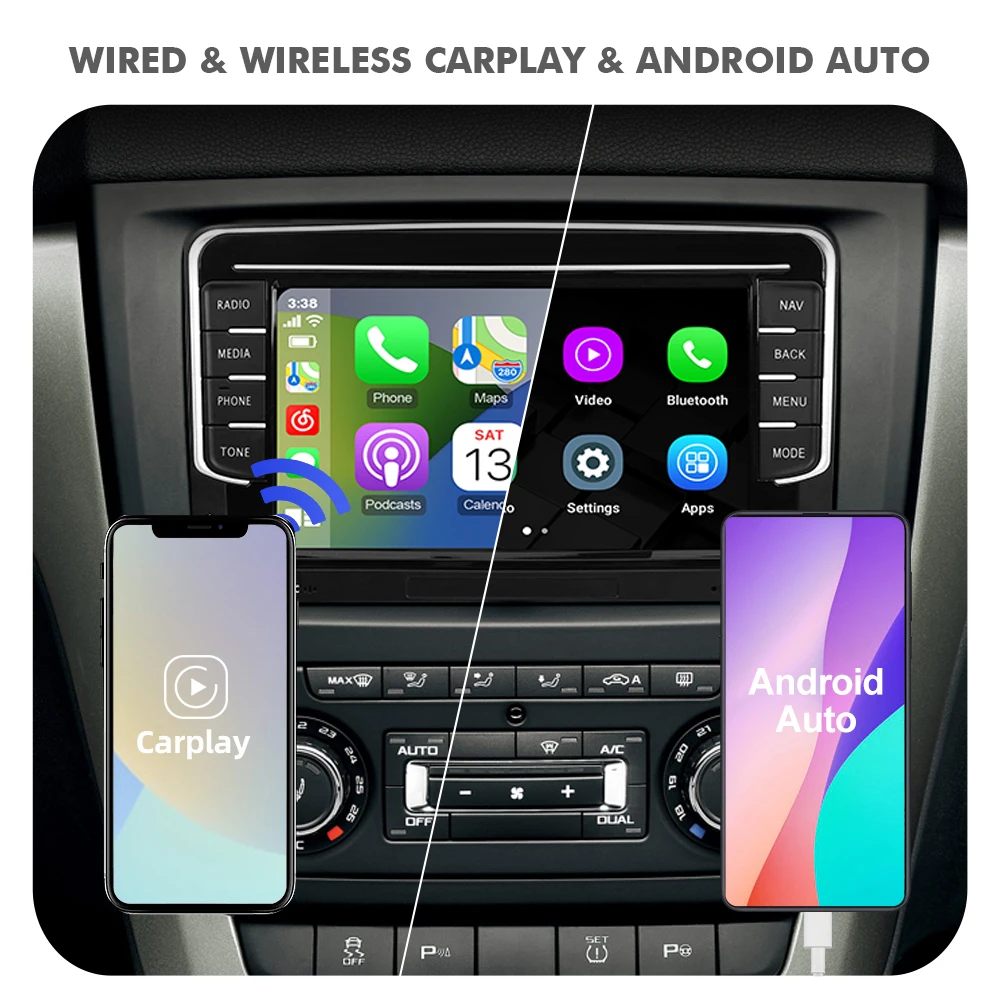 Isudar Android 7 inch Car Radio For VW/POLO/PASSAT/Golf/Tiguan/Jetta/Touran/Skoda/Octavia/Seat/Leon Carplay Auto Stereo No 2din