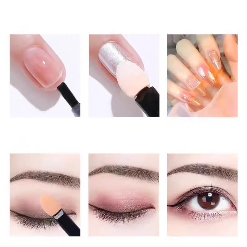 30/50 قطعة المتاح المزدوجة الجانبين ظلال العيون الإسفنج قضيب مع حاوية ظلال العيون فرش لمستحضرات التجميل قضيب ماكياج #6