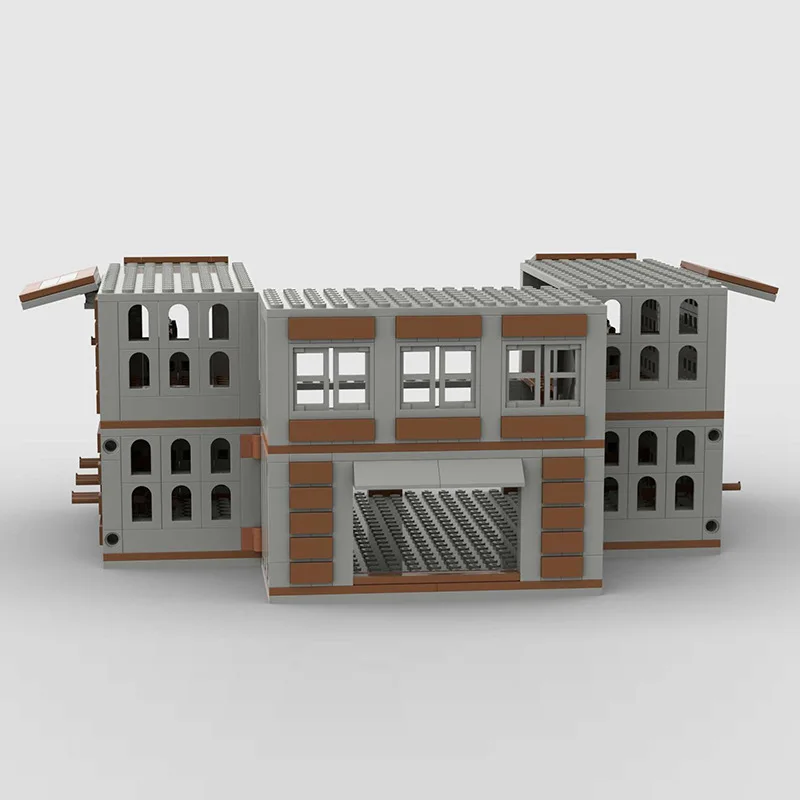 Base militar guarda armazém sentinela pós casa moc bloco de construção meninos montado cena guerra arquitetura brinquedos pequenos tijolos presentes