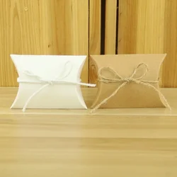 50pcs jewelry box Gift Box Pillow Shape Birthday Packaging Party Boxes Sweet Wedding Favor Pillow Boxes Candy Cookies candy box