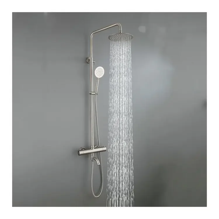 Stainless steel constant temperature wall mounted bathroom basin  shower faucet