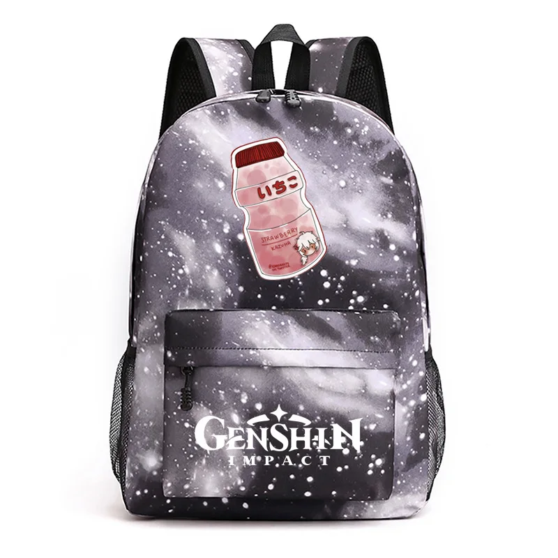 Mochilas escolares juveniles de Hip Hop Genshin Impact para estudiantes, mochilas para portátiles con estampado Oxford, bolsas de viaje divertidas impermeables para niños/niñas