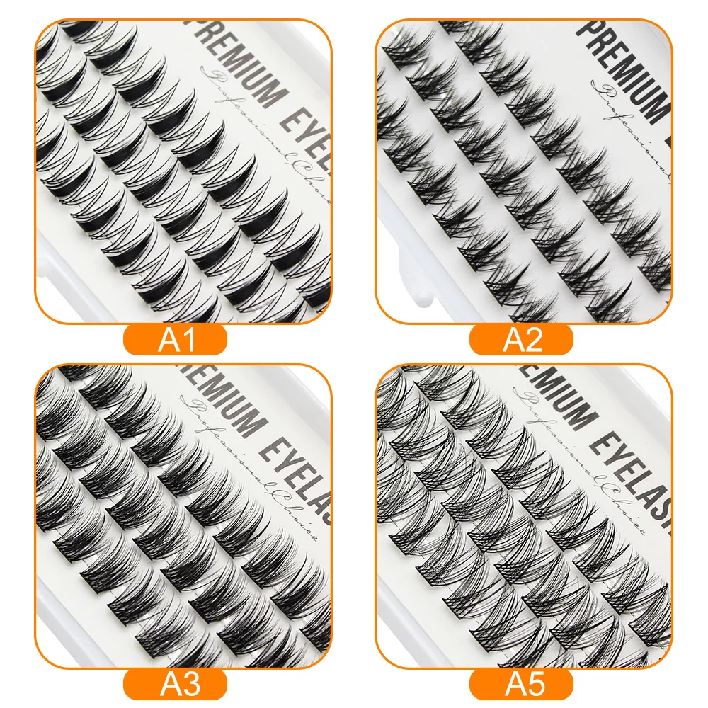 MUYD DIY Hand Made Eyelash Extension Segmented Flase Lashes Cluster Lash Bundles Soft Wispy Strip Eyelashes Makeup Lashes NEW