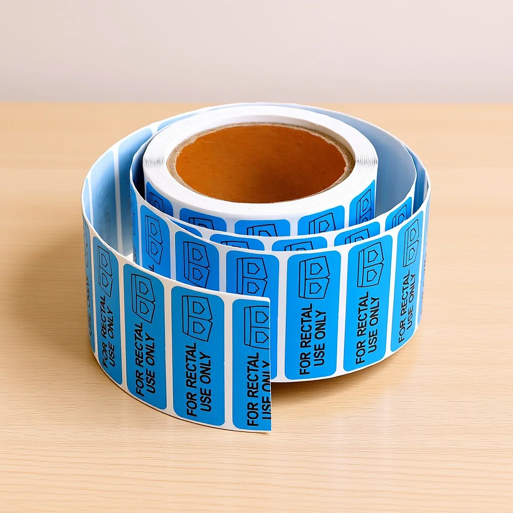 

1 Roll Rectal Stickers Funny Prank Labels Removable Decorative Stickers for Parties Doors Laptop Water Bottles