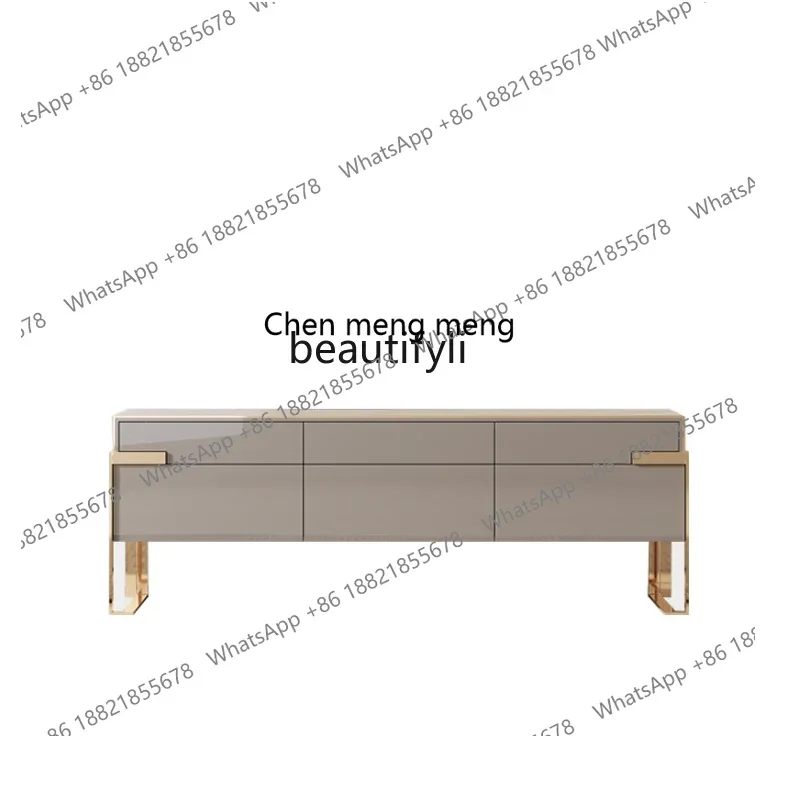 

X Italian light luxury TV cabinet coffee table combination simple modern living room video cabinet floor cabinetAA