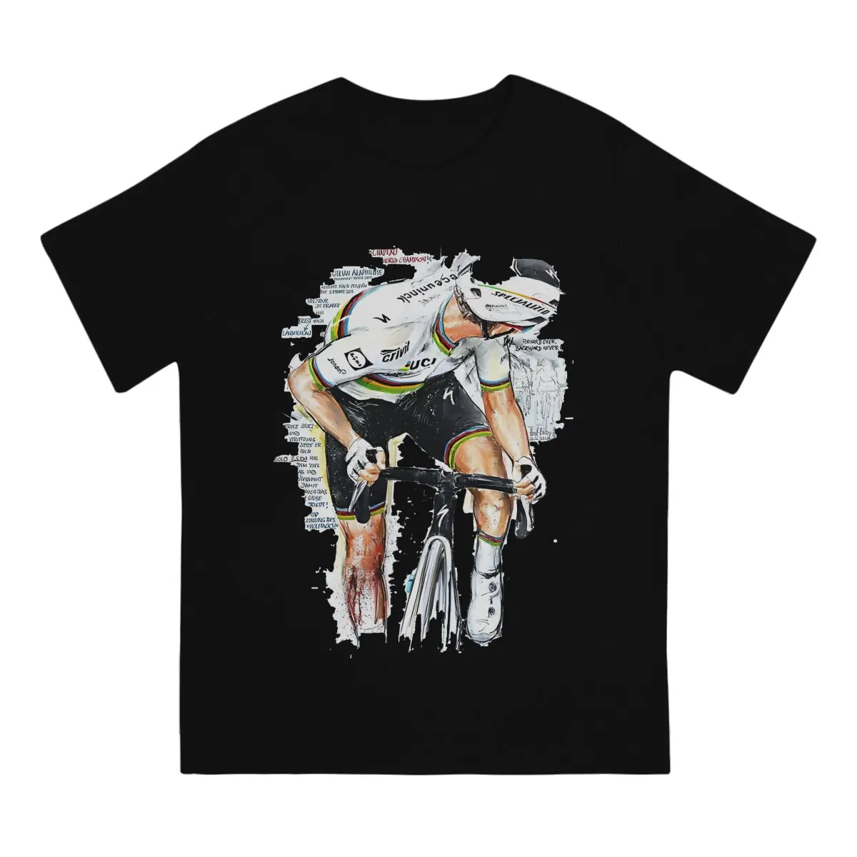 VAN DER POEL Pembalap Ontel T Shirt Harajuku Teenager Graphic Tshirt di alta qualità grande o-collo manica corta