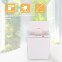 Smart Car Trash Can Plastic Garbage Box Sensor Litter Containers ganizer Intelligent Storage Snack Tissue Holder Abs Pockets Car