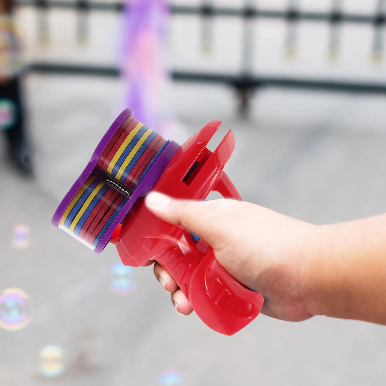 

1Set Foam Disc Launcher Soft Safe Colorful Handheld Zip Shot Flying Foam Disc for Outdoor Backyard Games Interactive Party Favor