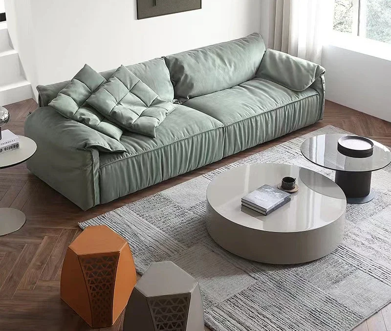 Sofa elephant ears lazy, matte living room down technology fabric sofa furniture