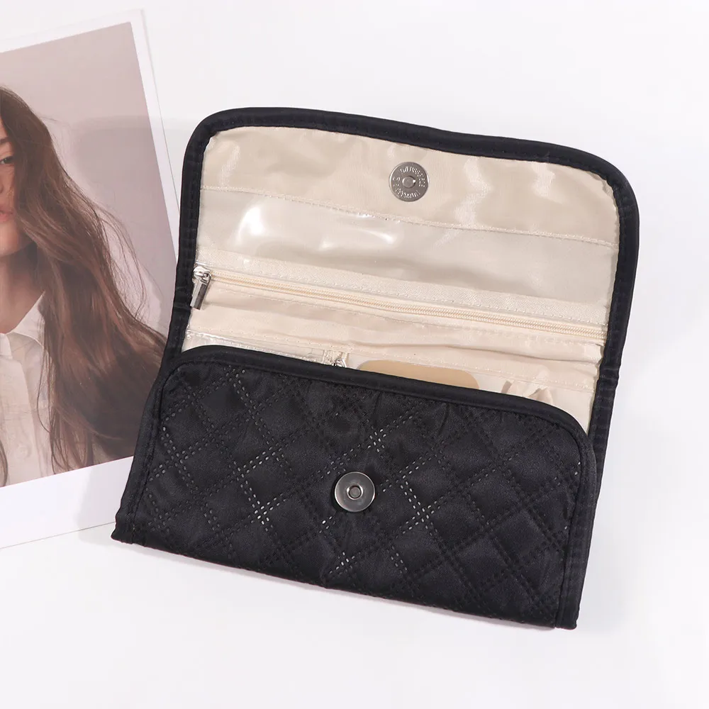 

Модный складной органайзер для ювелирных изделий, мягкая портативная витрина для ювелирных изделий, ручная нежная дорожная сумка для хранения ювелирных изделий, дорожная сумка