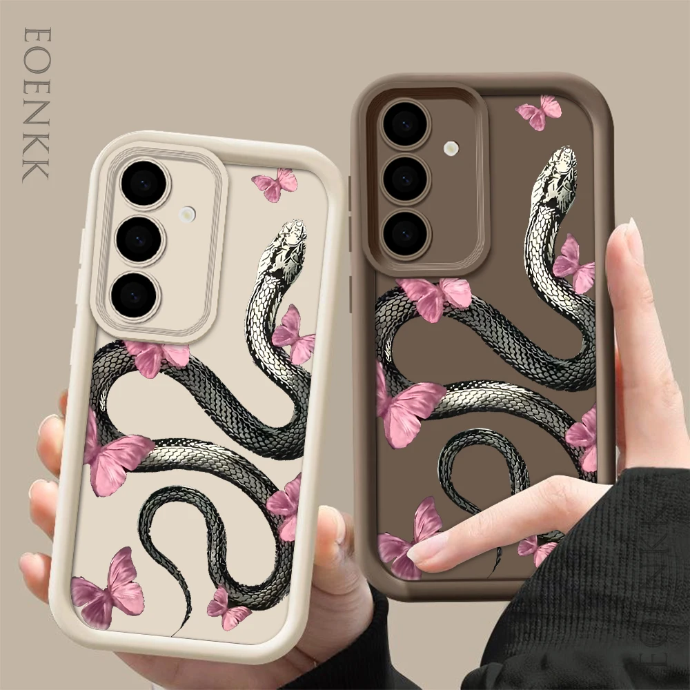 Chinese Year of the Snake Phone Case For Samsung Galaxy S25 S22 S21 S23 S20 S24 Ultra FE A35 A15 A25 A55 Note 20 Plus Soft Cover