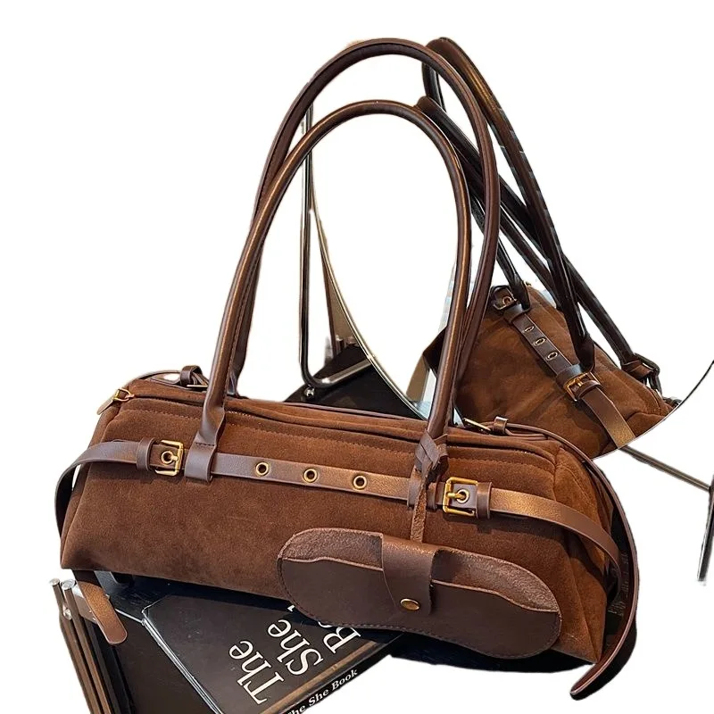 

Нишевая дизайнерская сумка, женская осенне-зимняя новая японская и Южная Корея, модная сумка на плечо, подмышки, матовая сумка в стиле ретро, сумки