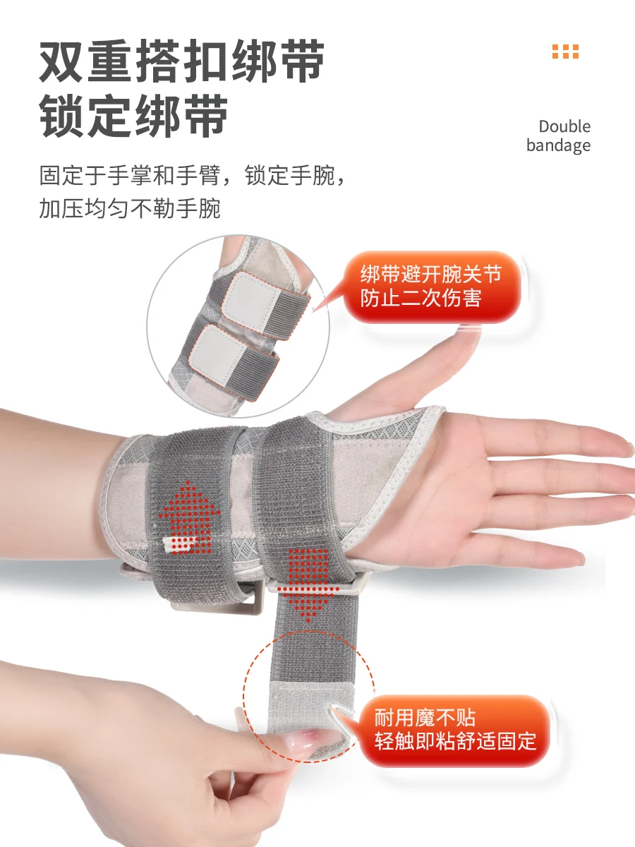 Wrist Brace for Carpal Tunnel Support Brace with Splints Hand Support for Arthritis Tendonitis Sprain Injuries Wrist Pain 1PC