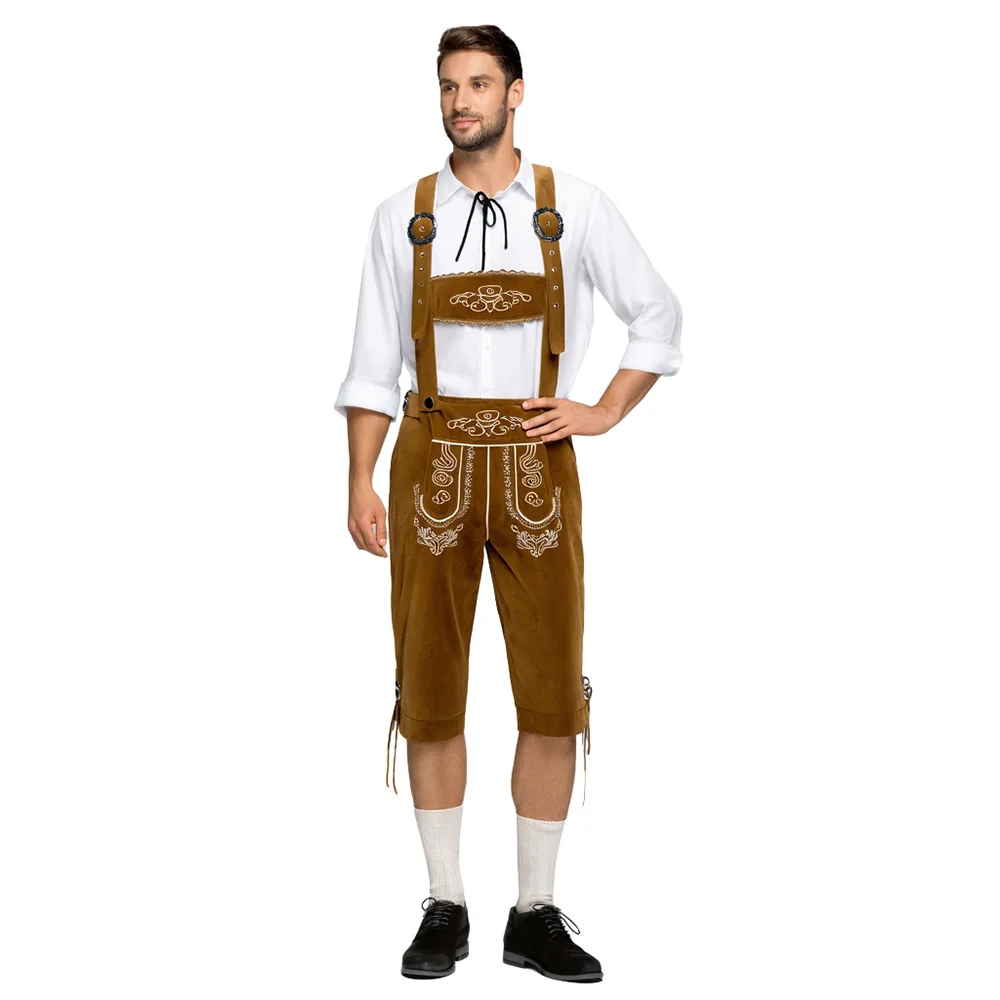 2025 Monos del Festival de la cerveza de los hombres de Oktoberfest de Munich Pantalones de tirantes de cerveza tradicionales bávaros para hombres Carnaval Halloween