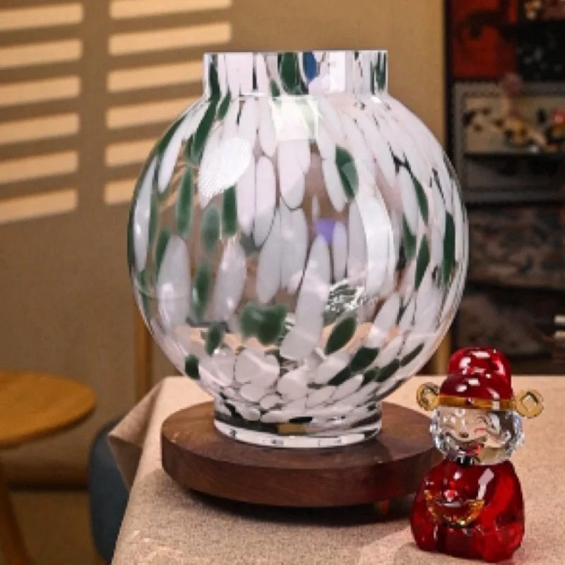 Nordic simple flower points, big belly high-end glass vases, handicrafts, water-raised flowers, flower arrangement