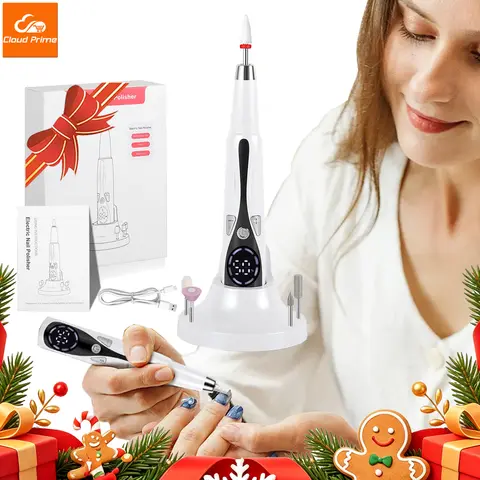   Cloud Prime Electric Nail Polisher Drill Bits Professional Nails Grinding Polishing Dead Skin Removal Art Sanding File Pen Manicure Machine For Christmas And New Year Gifts