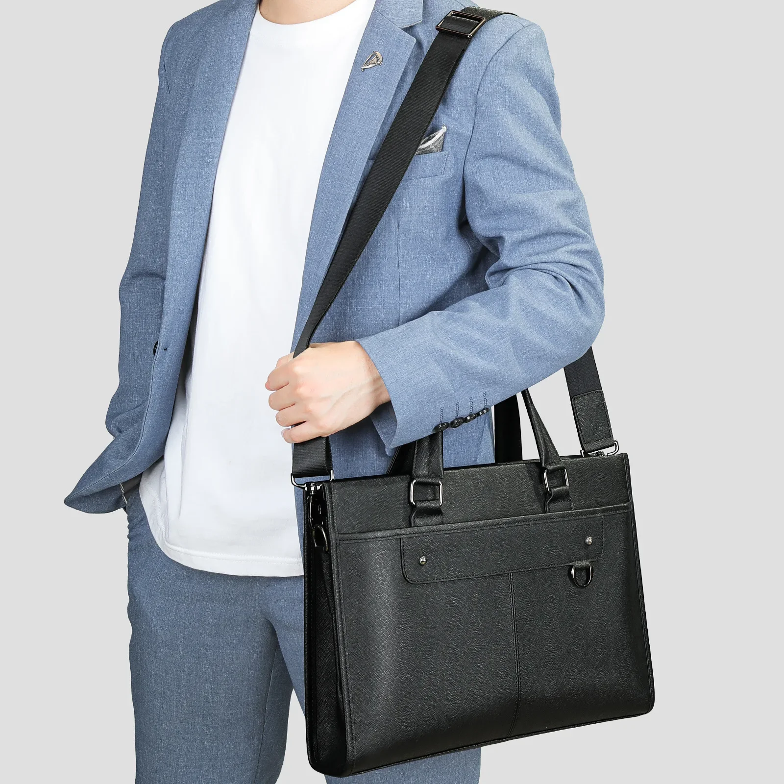 Étui Bombe en Cuir group pour Homme, Sac pour Ordinateur Portable, Sac à Main d'Affaires