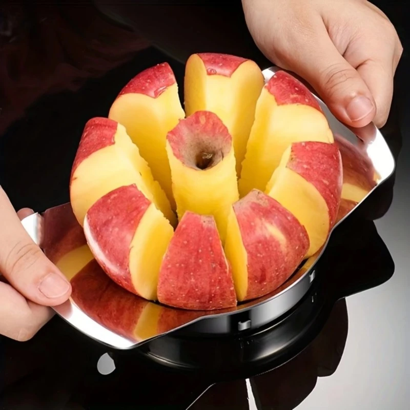 Stainless Steel Slicer and Peeler Set for Apples, Oranges, and More - Easy-to-Use Kitchen Gadget, Fruit Slicing Tool
