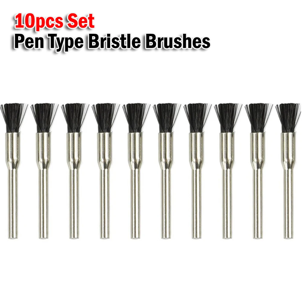 10pcs Wire Wheel Brush Set for Metal Polishing Rust Removal Oxide Layer Cleaning and Preparation with Rotary Tools