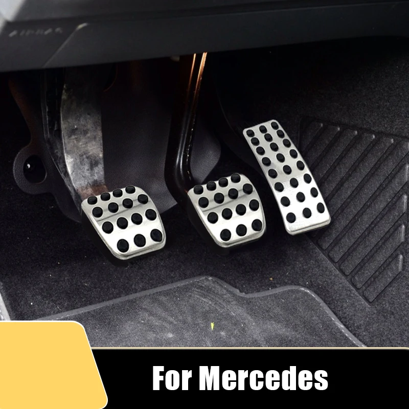 

For Mercedes A B R Classe W176 W177 W164 W245 W246 C118 W167 W168 W247 CLA GLA GLE ML AMG Car Accelerator Brake FootRest Pedals