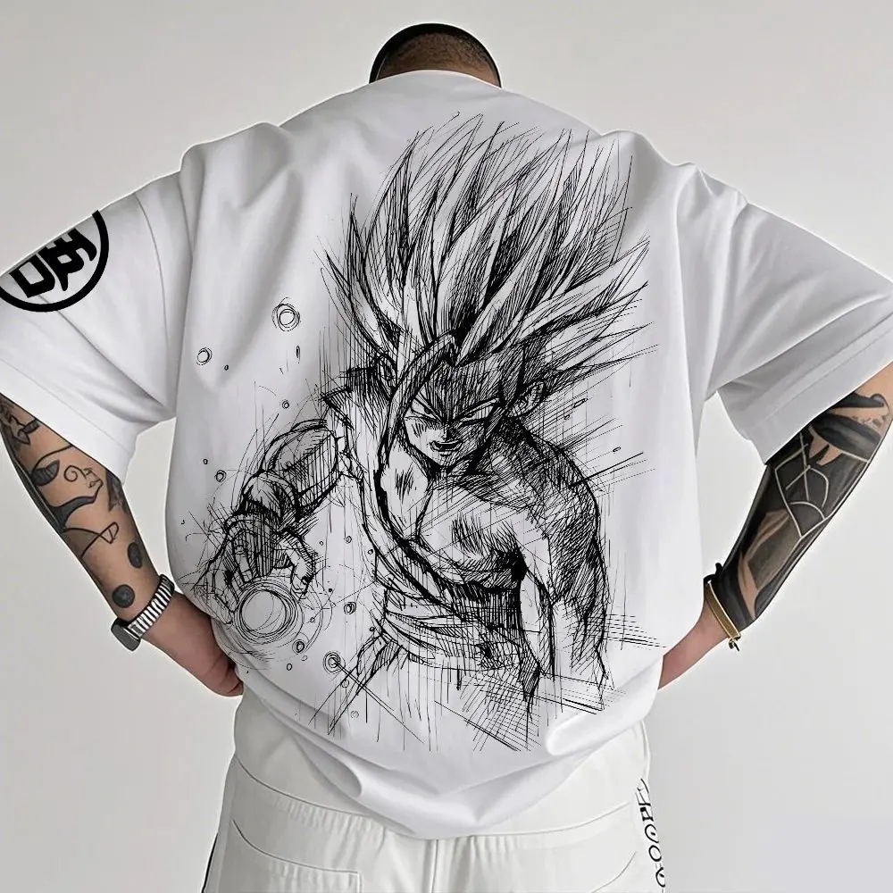 2026 Neues Dragon Ball Z Themen-T-Shirt - Reine Baumwolle Atmungsaktiv & Elastisch Bequem & Stilvoll Ideal für Anime-Fans im Sommer