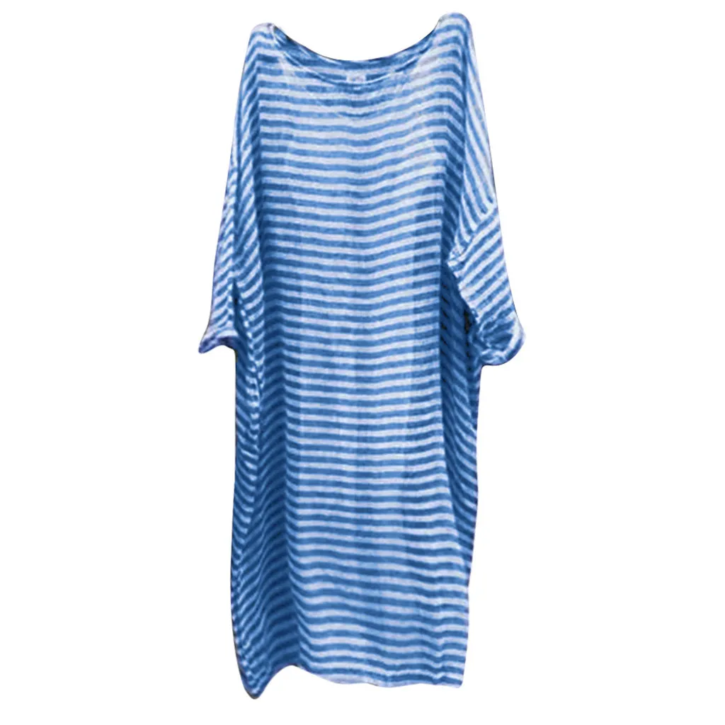 Women Summer Casual Loose Batwing Sleeve Stripe Print Long Maxi Dress Sexy Dress Party Night Dresses Robe Femmes Party Dress