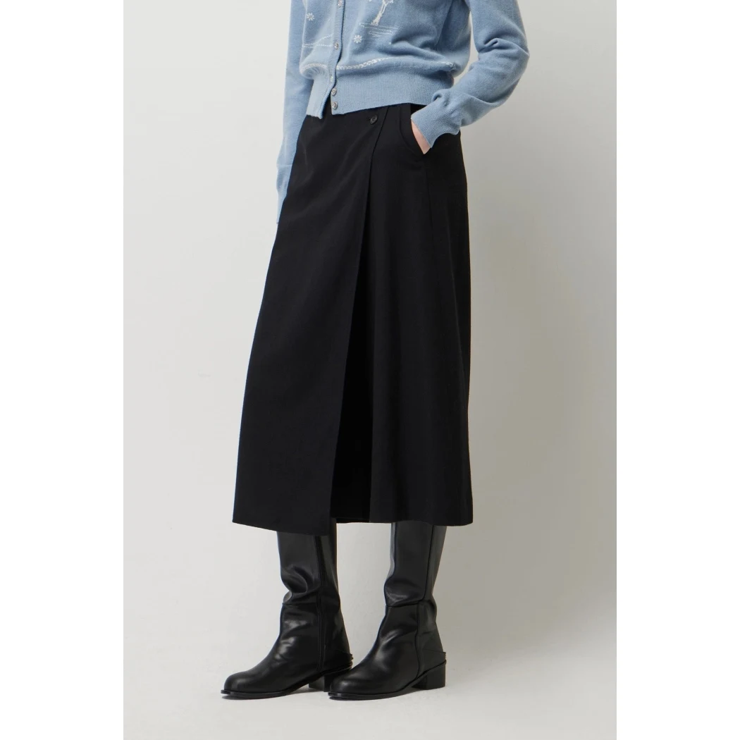 

Mimifa 26 New SIS Pure Original Design Woolen Versatile Pants Skirt Casual Wide Leg Pants l Waist for Ladies