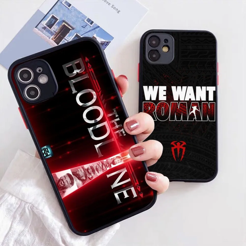 W-Wrestling Star Roman R-Reigns Phone Case For Iphone 11 13 14 Pro Max 7 8 Plus X Xr Xs Max Se2020 12mini Cover Case