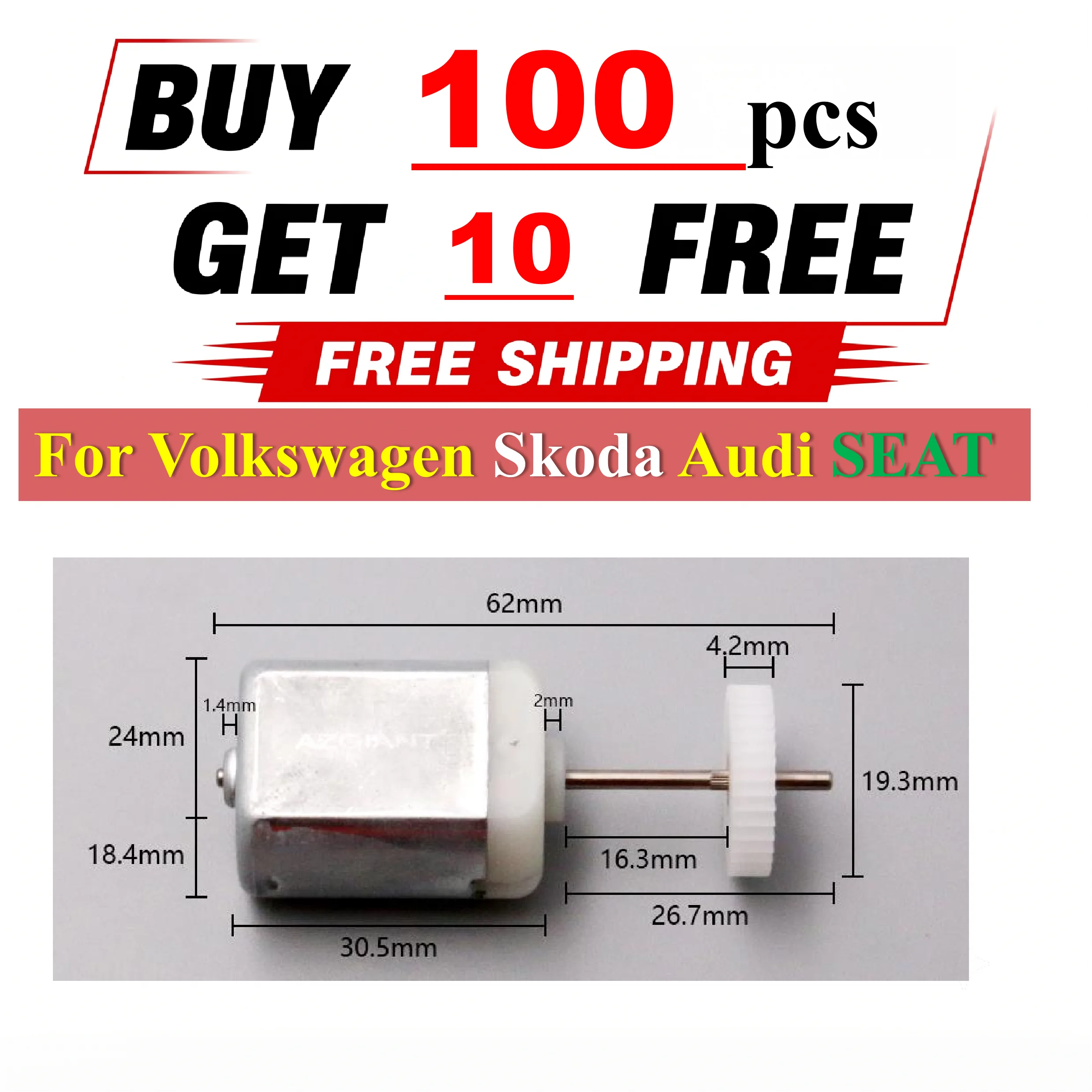 

DC motor for VW Passat Jetta Golf Skoda Octavia Superb Audi A4 B6 Door Lock Actuator 36 Teeth AZGIANT 3B183