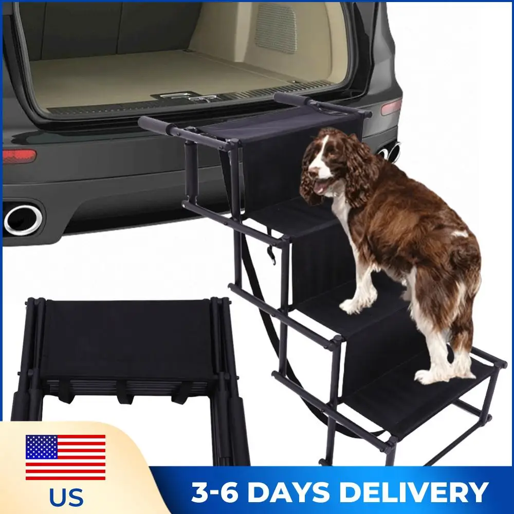 

Складная лестница-пандус для домашних животных на 4 ступеньки, легкая портативная лестница для собак и кошек, складные ступеньки-пандус для автомобиля