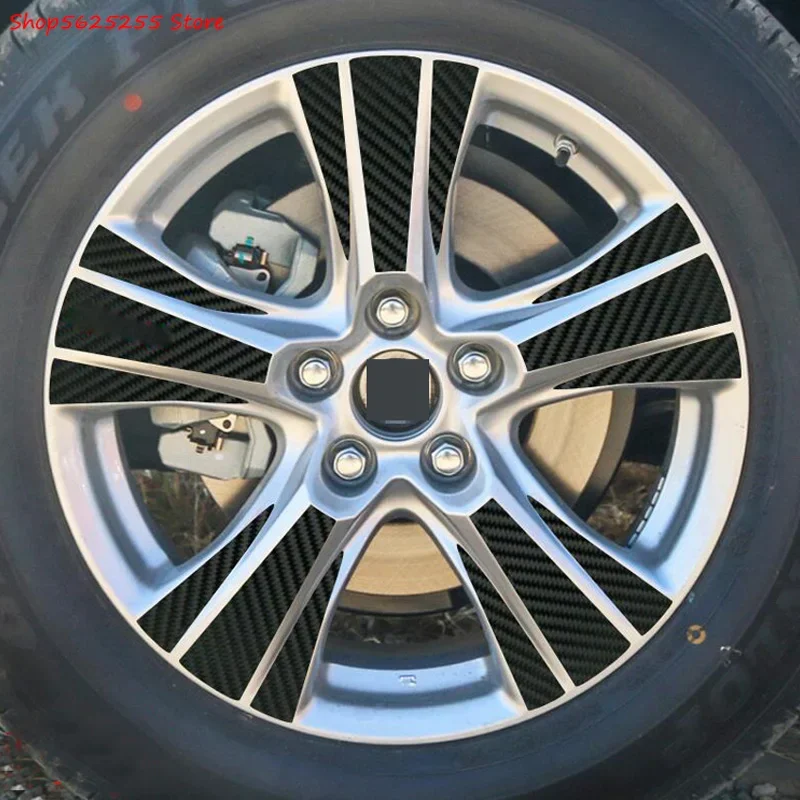 

Наклейки из углеродного волокна для ступицы колеса для Toyota RAV4 2019-2022, аксессуары, 17 18-дюймовый обод, защитная пленка для автоматического колеса, Стайлинг автомобиля