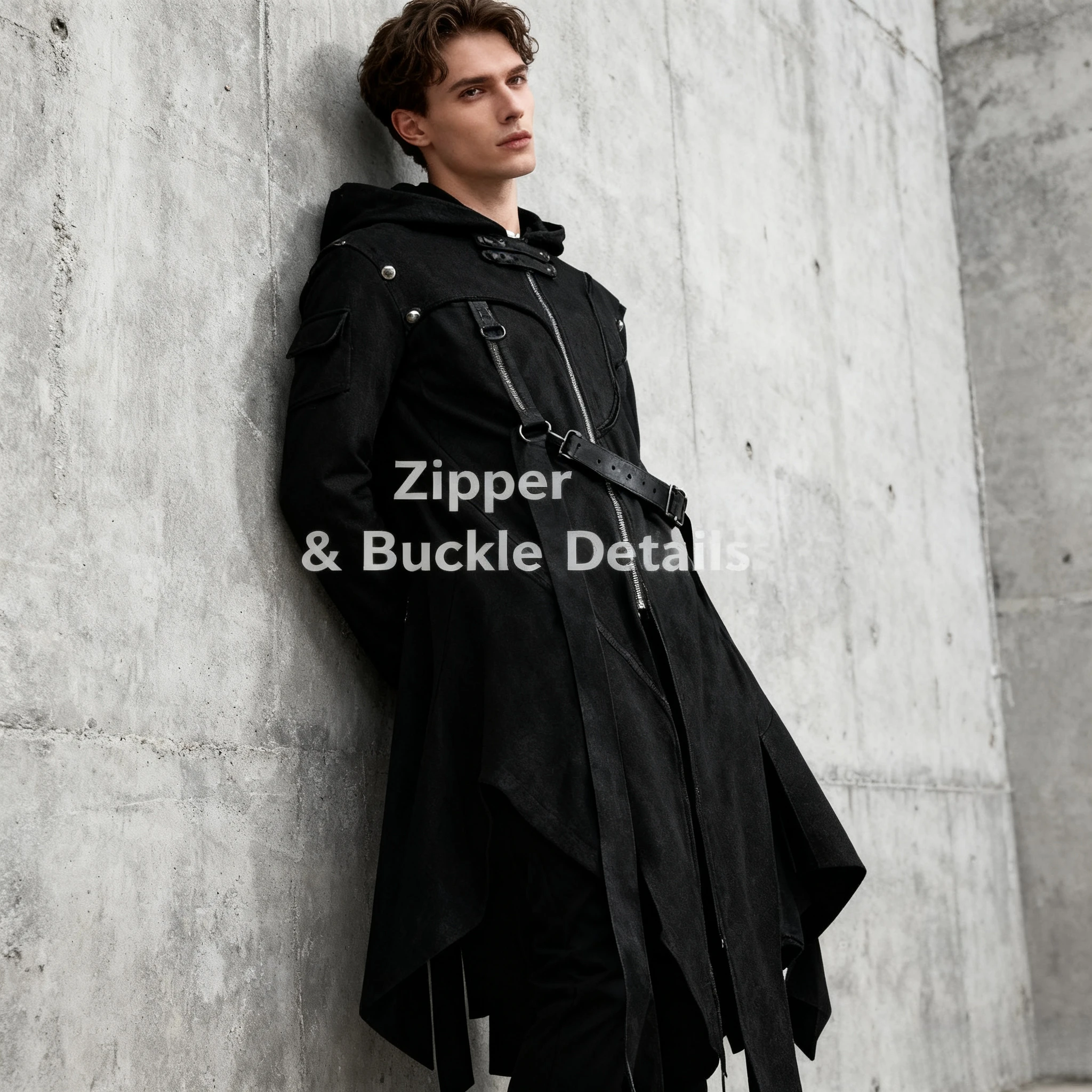 

Готические пальто в стиле стимпанк, осенне-зимние пальто с капюшоном, красивые пальто, модные мужские куртки в стиле панк