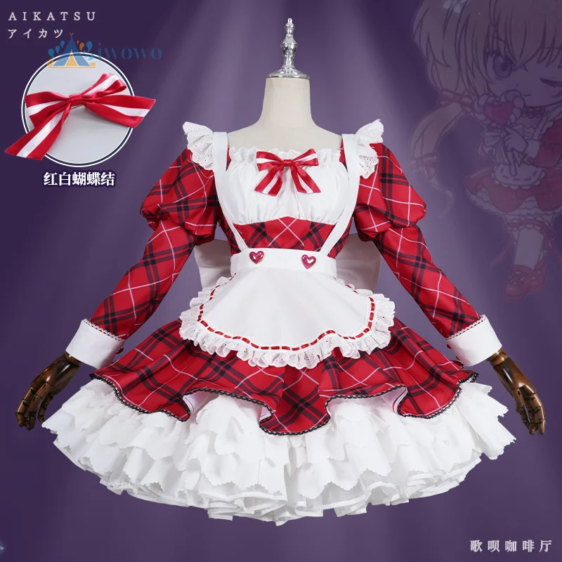 

Аниме Shugo Chara Косплей Костюм Tsukiyomi Utau Red Maid Outfit Лолита Платье принцессы Парик для женщин Хэллоуин Рождественский костюм