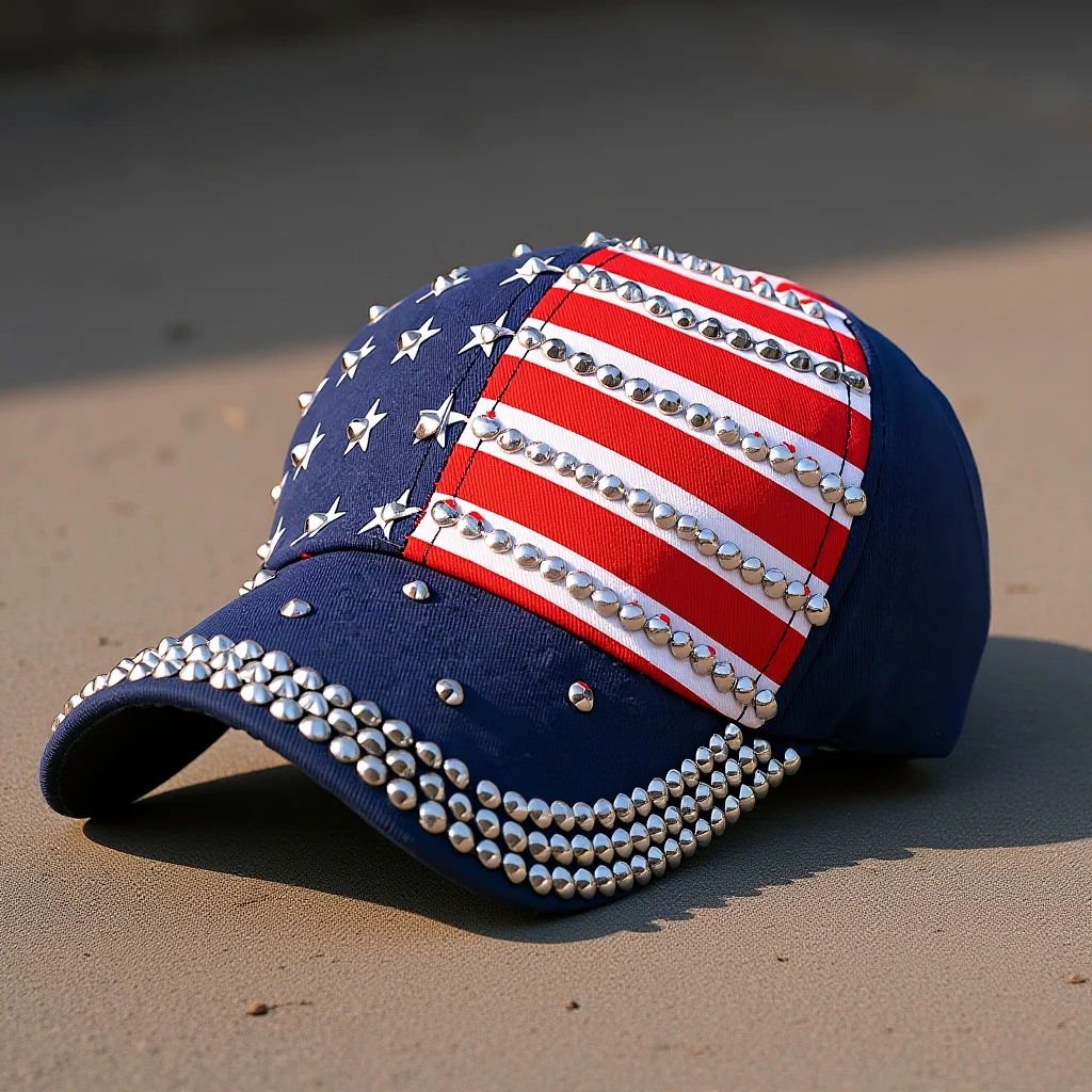 

Bling Rhinestone American Flag Baseball Cap Denim Women 4Th Of July Patriotic Outdoor Vacation Wear Womens Baseball Team