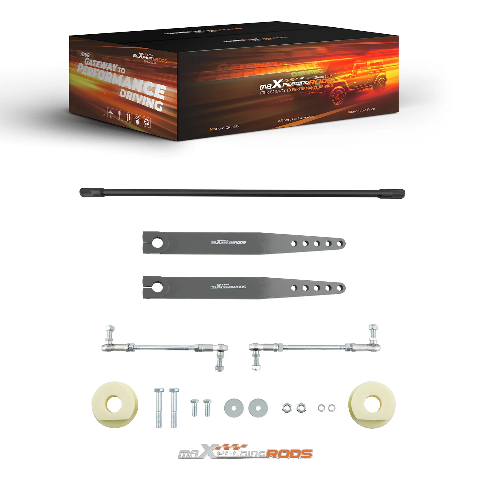Kit Barra Stabilizzatrice Anteriore con Bracci in Acciaio per Jeep Lj / Tj Unlimited 04-06 Tj 1997-06
