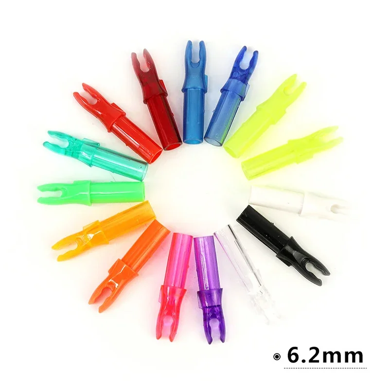 24pcs Arrow Nocks Internal For  ID 6.2 mm Archery Carbon Fiberglass Arrow shaft Archery Accessory