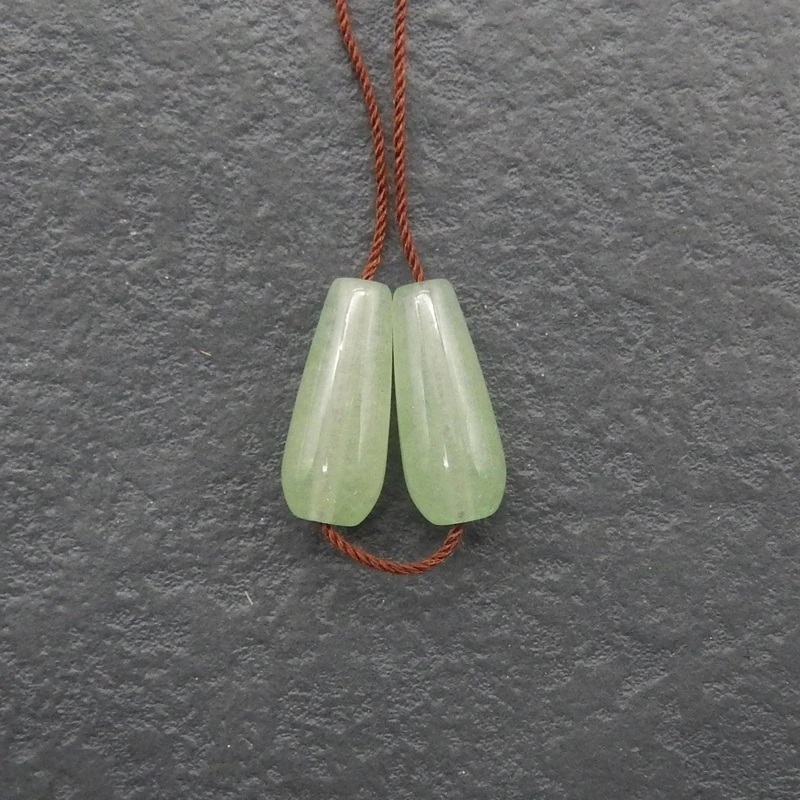 

Natural Green Aventurine Semiprecious Stone Waterdrop Top Drilled Earring Beads for Jewelry Crafting 20x9mm 3.9g